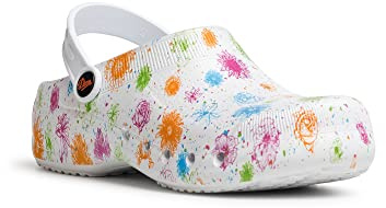 DIAN - EVA Estampado 37, Zueco Sanitario Ultraligero de EVA sin Latex, Transpirable, Antibacteriano y Antideslizante, Correa Abatible, Planta de PU Forrada y Extraíble con Recuperación de Energía