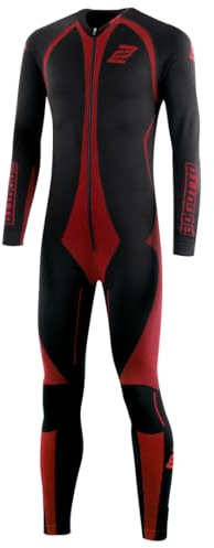 Bogotto Ripped-Z sous-vêtement d’Hiver Costume Fonctionnel Une pièce, Noir/Rouge, 2XL/3XL