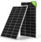 ECO-WORTHY 240W Bifazial Solarpanel, 2 Stücke 120W Monokristallines Solarmodul Ideal zum Aufladen von 12V Batterien, für Wohnmobil Garten Camper Boot und Dach des Hauses