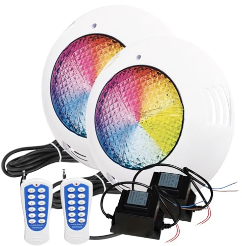 LED ATOMANT 2 Focos Piscina LED 45W RGB IP68 Cable 2,5m y Transformador