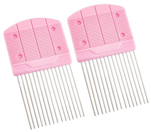 HOBBIESAY 2 Stück Kunststoff-Papier-Kämme, Quilling-Papierkamm, Stricker, Papierquilling-Werkzeug, Kämme, vielseitige Papier-Kardierkämme, Weben, Papierhalter