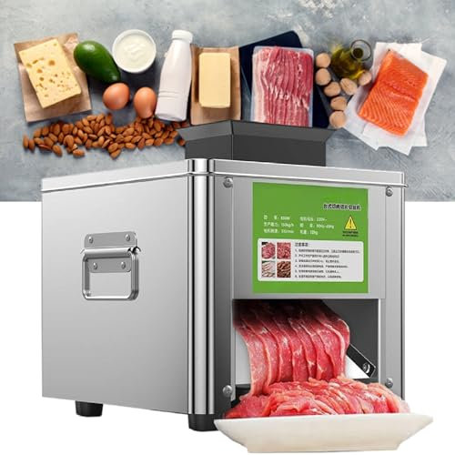 Cortadora De Carne AutomáTica, Cortadora De Fiambres De 850 W Para Cordero, Pan, JamóN, Carne Comercial, Adecuada Para Uso Comercial/DoméStico,220V
