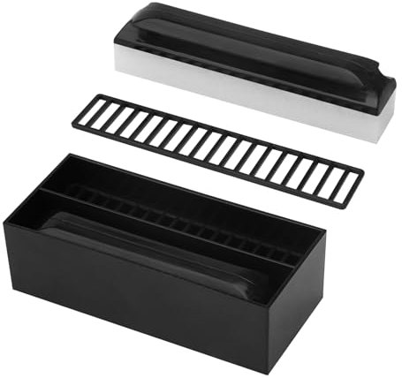 APOMOONS Éponge à Barbe avec Boîte de Rangement, Éponge de Nettoyage de Barbe Réutilisables, Éponge Nettoyante pour Hommes, Ramasse Poil Barbe Lavabo