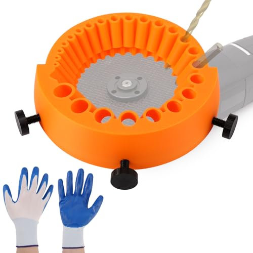 Lyreh Drill Bit Sharpener, 118 Degree Angle Grinder Power Drill Bit Grinding Tool Multipurpose Attachment for 2-13mm Bits for Grinding 125mm Grinder