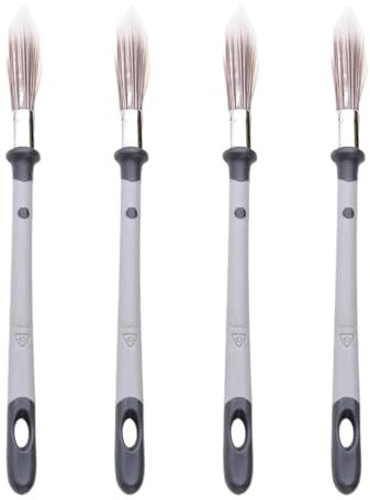 Rdxanc Juego de 4 pinceles multiusos para bordes de paredes y muebles de alto rendimiento en esquinas y zócalos