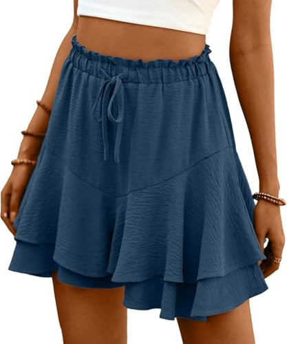 ABINGOO Pantaloncini Donna Estivi Bermuda Vita Alta Casual Spiaggia Shorts