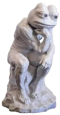 perfk Escultura de Rana, Estatua de Rana, decoración Decorativa, Figura Decorativa, Adorno para de Centro, Escritorio, Dormitorio,