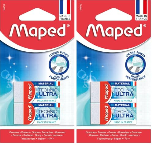 Maped Technic Ultra Mini gomme à manches (Lot de 2)