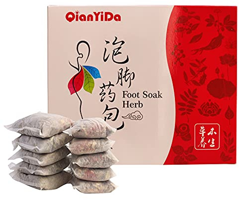 10bag Herbs Foot Soak Packets, Chinese Herbal Foot Bath Pouch Spa Bag 400g泡脚药包 当归 党参 北芪 艾草 老姜 五味纯中药沐足养生