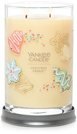 Yankee Candle Christmas Cookie Scented, Signature 20oz Large Tumbler 2-Wick Candle, Over 60 Hours of Burn Time, Christmas | Holiday Candle