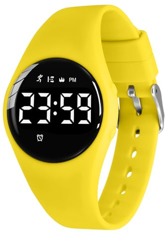 aswan watch Reloj Digital para niñas y niños con Podómetro,Distancia y Calorías sin APPs ni Móvil,cronómetro, Calendario, Despertador y luz-Reloj Infantil Deportivo con Correa de Silicona