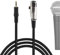 Geekria Cavo per microfono da 3,5 mm maschio a XLR femmina, 2,5 m, compatibile con Shure SM58, SM57, SM48, SM7B, MV7, PGA48, PGA58, BETA 58A, cavo bilanciato per microfono (nero)