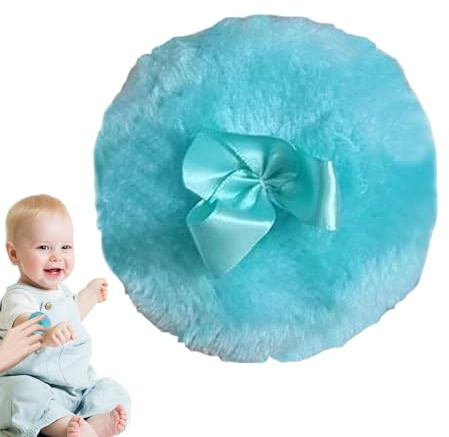 Puff de polvo para el cuerpo, ultra y , con lazo de cinta, herramienta de maquillaje seco para uso doméstico/de viaje, aplicador de polvo corporal para bebés, niños y adultos