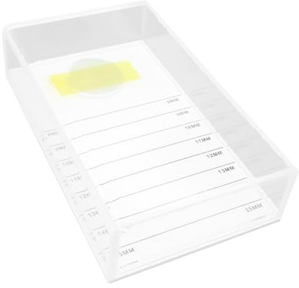 Healeved 1pezzi Scatola Per Ciglia Innestate Con Coperchio Bianco Scatola Portaoggetti Per Extension Ciglia Realizzata in Materiali Di Trasparenti e Resistenti Adatta Per Riporre e Strument