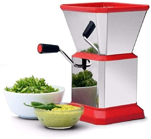 Tagliaverdure/Mirchi/Tagliafrutta secca/Taglierina a mano per Cipolla/Aglio/Pomodoro/Bollire Patate/Peperoncino Cutter Chopper con lama in acciaio inox