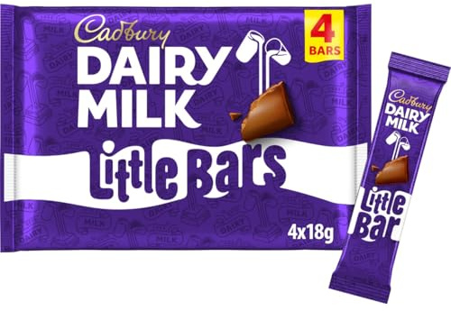 Cadbury Dairy Milk Chocolate Little Bar, 18 g (Pack of 4 Bars)
