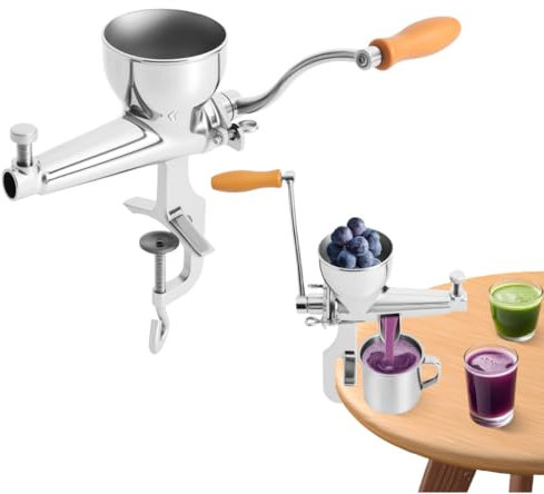 Prensa manual de frutas manual de hierba de trigo, exprimidor de verduras, acero inoxidable, jugo, exprimidor de bayas, montaje en mesa, exprimidor portátil, exprimidor de cítricos, exprimidor de