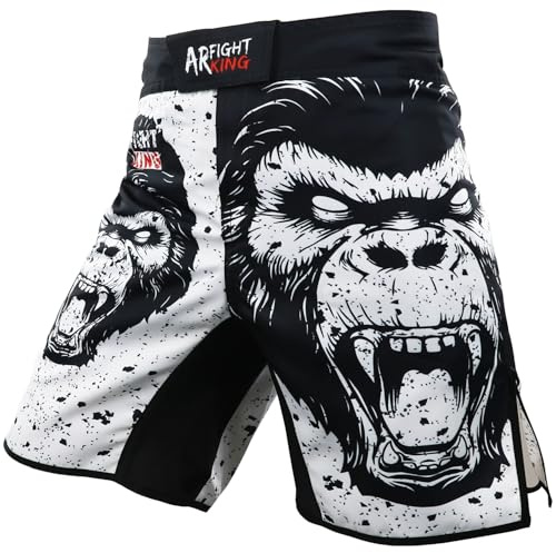 vszap Muay Thai MMA Boxing BJJ Jujutsu Men's Cross Training Taekwondo White Fighting Shorts XL Size