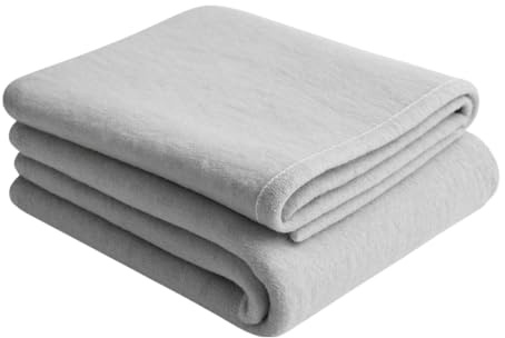 Manta para Yoga Nature 9 150x200 cm – Color Beige o Gris – Suave y Transpirable – 60% Algodón, 30% Acrílico, 10% Poliéster – Ideal para Meditación, Relax o Decorar el Hogar (Gris)