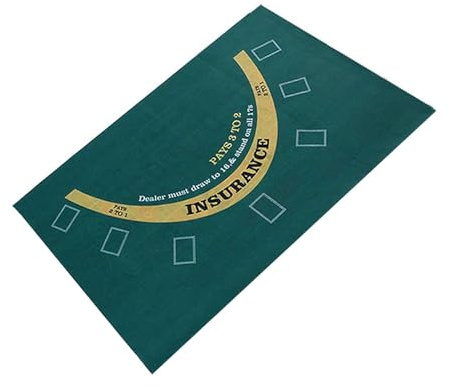 Generisch Alfombra de póquer, portátil profesional de dados de mesa con bolsa de transporte antideslizante para mesa plegable portátil de póquer juegos de póquer Blackjack