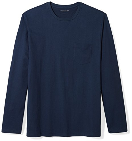 Amazon Essentials Men's Regular-Fit Long-Sleeve T-Shirt, Navy, M