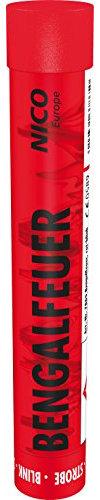 Nico Feuerwerk Bengalos Bengalfeuer (5 Stück, hellrot stoboskopartig blinkend)