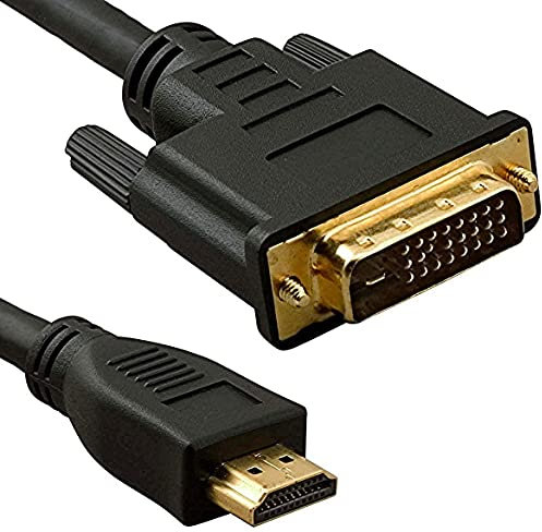 5m HDMI to DVI 3D TV Cable Professional 100% Copper Wire & Oxygen Free OFC ULTRA HD 4k 1080p Full HD v1.4 Video DVI-D Dual Link 24+1 Pins Gold Plated - Compatible PS5 PS4 PS3 XBOX Laptop PC TV CCTV