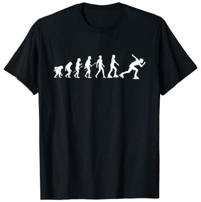 Evolution Of Inline Skating - Rollerskater Rollerblades T-Shirt