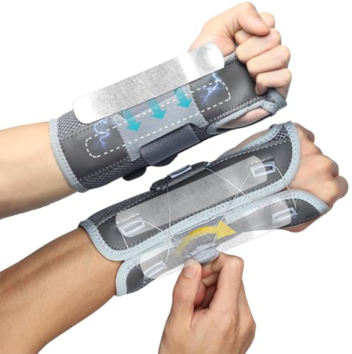 Adjustable wrist guard knob with aluminum support, suitable for men and women, providing wrist support for the left and right hands. Wrist guard - used for sprains, arthritis, myositis, ligament