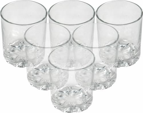 Sterling Ventures 7oz Short Drinking Glass Tumblers Hot or Cold Drinks Glasses 200ml 6pk
