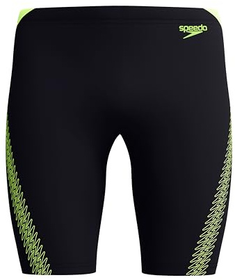 Speedo Herren Hyperboom Splice Schwimmhose | Schnell trocknend | Training | Fitness | Chlorbeständig Hyper Yellow/Cobalt/Emerald 38