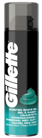 Men Scented Shaving Gel Sensitive Skin 200ml Pack of 1 Original Fragrance Clean Shave Soft Face Body Foaming Lather Compatible with Gillette Razors with Welari Thank You Card | (1pack) (200ml)
