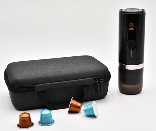 Bärbar Superautomatisk Kapselkaffebryggare - Elektrisk Mini Kapselmaskin, Idealisk Present till Kaffeälskare (Svart)