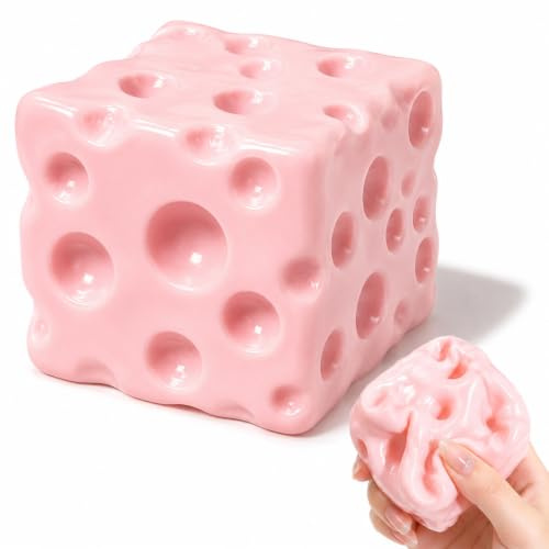 OKESYO Ost squishy vaselin, 6 cm ost squishies mini, ost klämleksak, anti-stressleksak, crunchy squishy presenter för vuxna, stressreducering, avkoppling