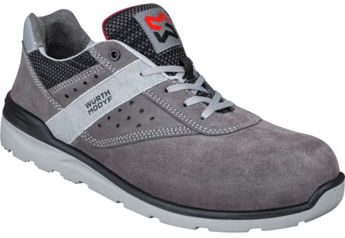 WÜRTH MODYF Sicherheitsschuhe Cetus S1P SRC grau/anthrazit – Arbeitsschuhe für Herren und Damen - metallfrei & atmungsaktiv - Größe 45