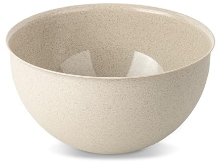 Koziol PALSBY M & L Schüssel 2 & 5 Liter | Salatschale Servierschale Rührschüssel | bruchfest stapelbar biozirkulärer Kunststoff spülmaschinengeeignet | Küche Haushalt (nature desert sand, 2 Liter)
