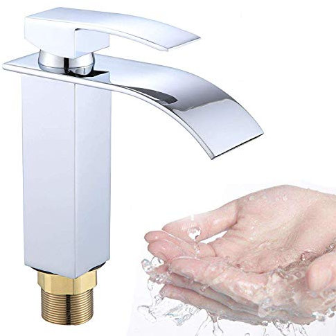CAPXXIN Faucet Bathroom mixer sink kitchen sink faucet solid brass saving water low pressure waterfall corner faucet cold/hot water,Kitchen Sink Taps needed