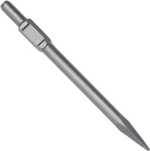 Profi Spitzmeißel 410 mm für Abbruchhammer mit 30 mm SDS-HEX Sechskant Aufnahme, vielseitig einsetzbar, Meißel aus robustem Metall (SN1410)