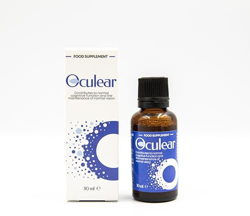 Oculear tropfen - Nahrungsergänzungsmittel für die Augengesundheit | Niacin | Zink und Vitamine B2, B1, B12. 30 ml.