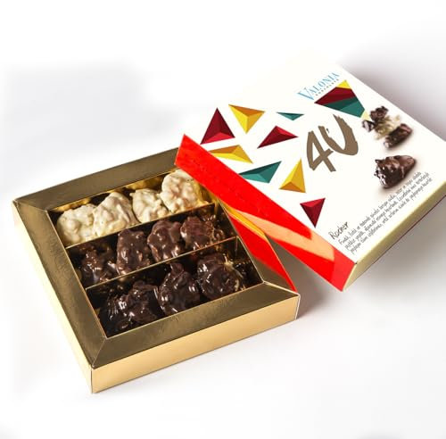 Valonia 4U Rocher Mixed Nut Chocolate – 150g Gift Box with Hazelnuts, Almonds & Pistachios | Milk, Dark & White Chocolate Layers | Turkish Chocolate Gift for Nut Lovers | Made in Türkiye