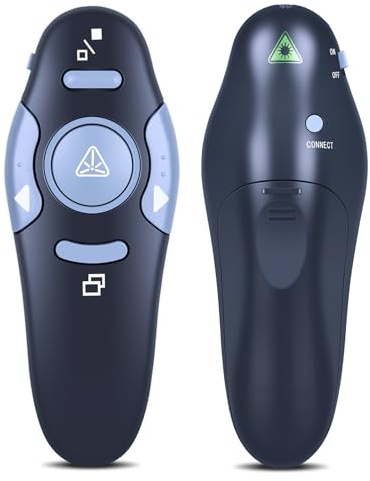 GOUYESHO Wireless Presenter Powerpoint Fernbedienung, kabelloser Presenter für PowerPoint-Präsentations-Fernbedienung, RF 2,4 GHz USB für Computer/Laptop/Mac/Keynote