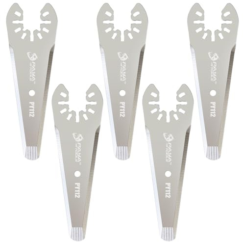 PAYA Oszillierende Sägeblätter 76mm Multitool Sägeblätter Verjüngte Harte Oszillierende Klingen zum Entfernen von tief eindringenden Klebstoffen, Dichtungen, Silikon 5-tlg PY112