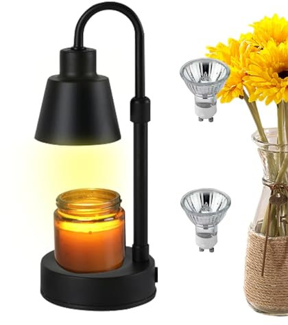 Nixiara Electric Candle Warmer - Dimmable Candle Lamp, Home Fragrance Diffuser, Wax Melter with Adjustable Temperature, Candle Heater for Scented Candles