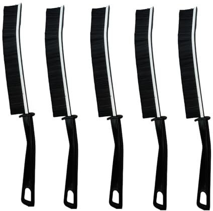 UFOGIFF 6PCS Crevice Cleaning Brush,Gap Cleaning Brush, Slim Flat Curved Brush for Narrow Gaps,Deep Crevices and Small Spaces,Hard Bristle Brush,Easy to Clean, No Residue, Kitchen & Bathroom Cleaning