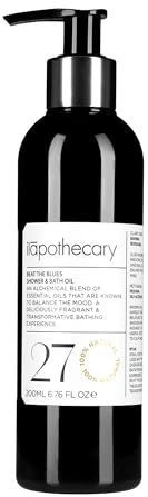 ilapothecary Beat The Blues Shower and Bath Oil - Essential Oils Shower Oil - Hydrates and Nourishes Your Skin - Vegan and Nut Free - 6.76 oz