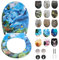 Toilettendeckel mit Absenkautomatik, WC Sitz mit Absenkautomatik Oval Form klodeckel Einfache Reinigung, Abnehmbarer WC-Sitz, 150kg belastbar, einfache Montage – Motiv: Blauer Delfin