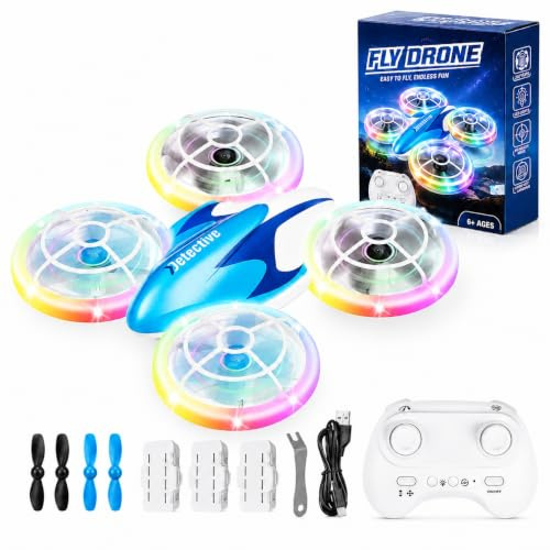 Skeufy Mini Drone for Kids for Beginner, Kids drone with LED light, Altitude Hold, 3D Flip, Headless Mode, Hand Operated RC Quadcopter, Best Toy Gifts for Boys and Girls for Christmas