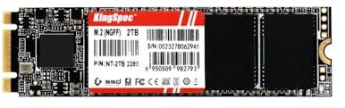 KingSpec NT Series 2TB M.2 2280 SATA SSD - Not Compatible with NVMe Socket, Sata3 6Gb/s Internal Solid State Drive, for Ultrabook & Laptop & Desktop