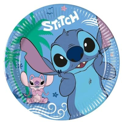 8Pk 20Cm Stitch & Angel Paper Plates