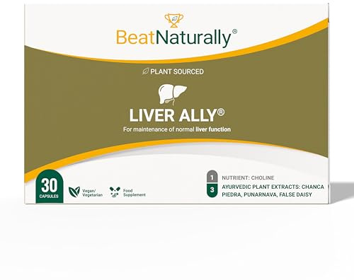 Liver Detox - 4-in-1 Liver Cleanse Detox and Repair Supplement - Choline Bitartrate, Chanca Piedra, Punarnava & False Daisy - Supports Health & Bile Flow - 30 Capsules